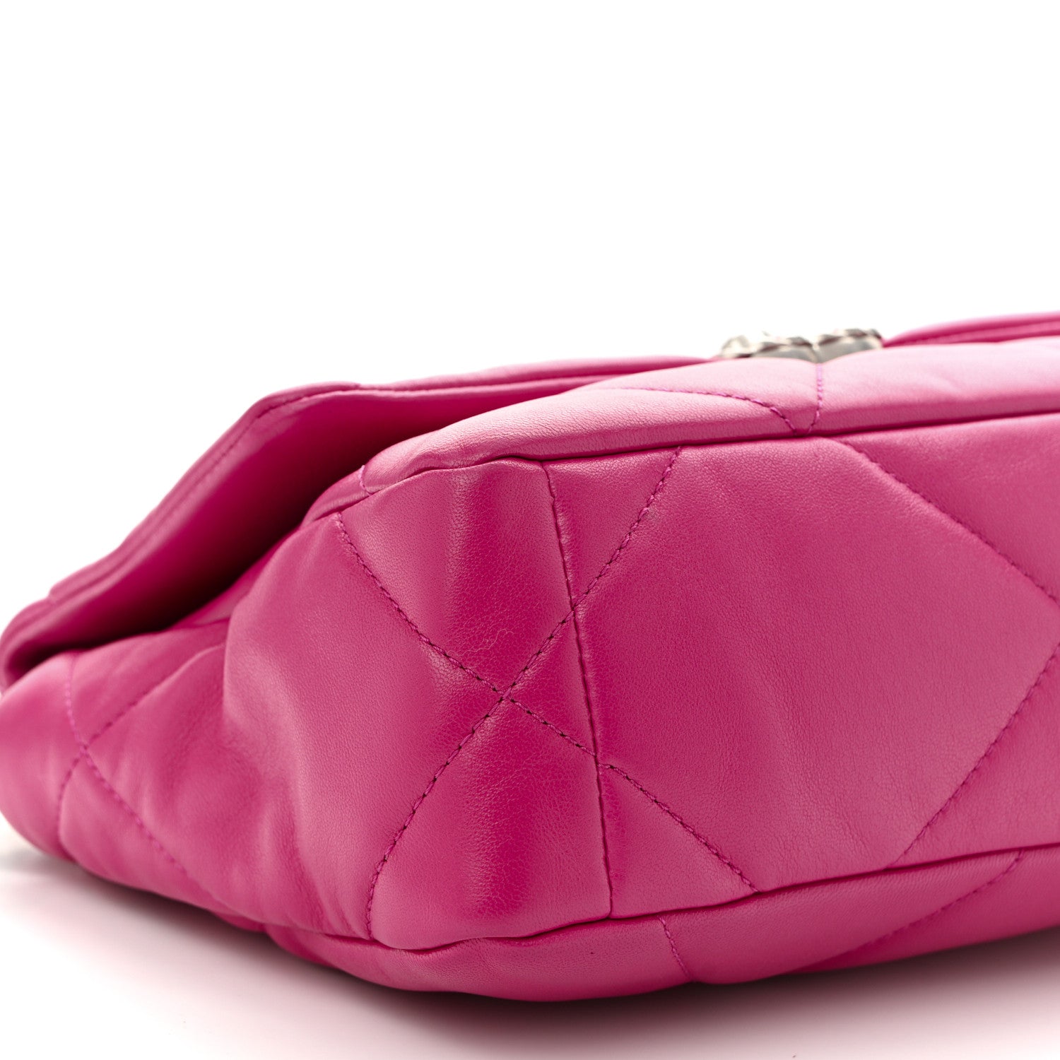 Chanel Lambskin Quilted Medium Chanel 19 Flap Dark Pink 9 of 10