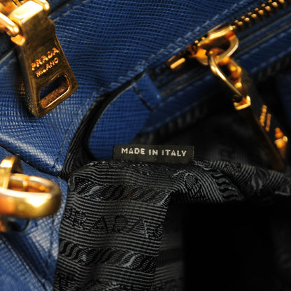 Prada Saffiano Medium Galleria Double Zip Tote Bluette 7 of 9