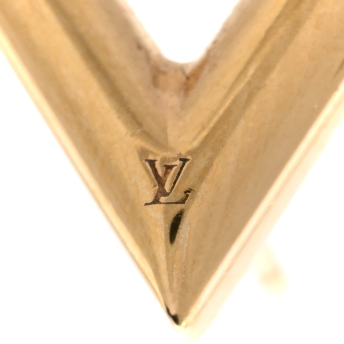 Brass Essential V Stud Earrings Gold