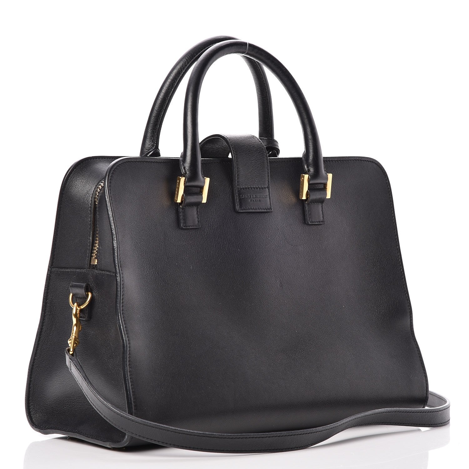 Saint Laurent Calfskin Small Monogram Cabas Black 3 of 15