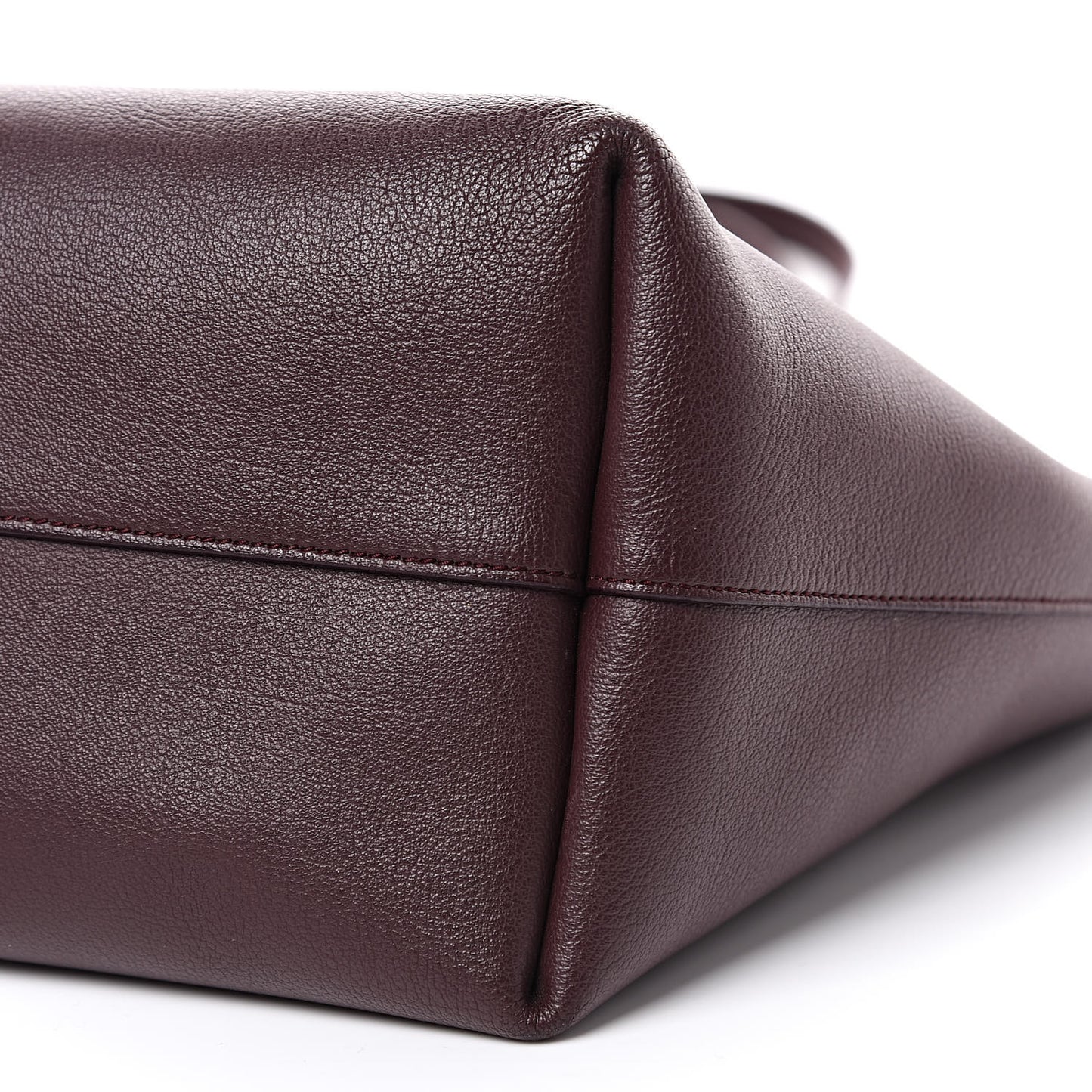 Calfskin Large Shopping Tote Bordeaux