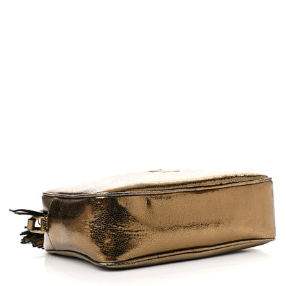 Saint Laurent Calfskin Lame Monogram Small Lou Camera Bag Gold Olive 4 of 9
