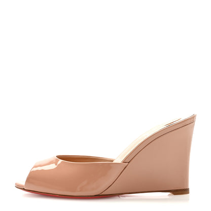 Christian Louboutin Patent Me Dolly Zeppa 85 Sandals 39 Nude 1 of 7