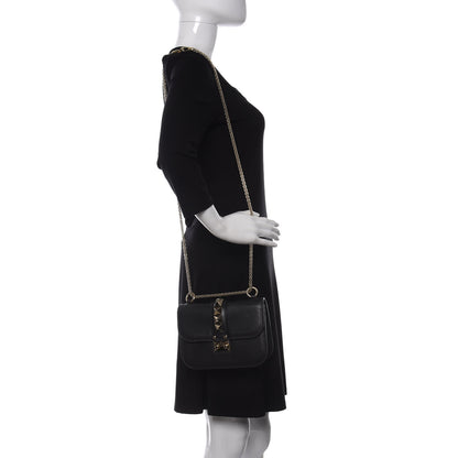 Valentino Garavani Vitello Small Glam Lock Rockstud Flap Black 2 of 8