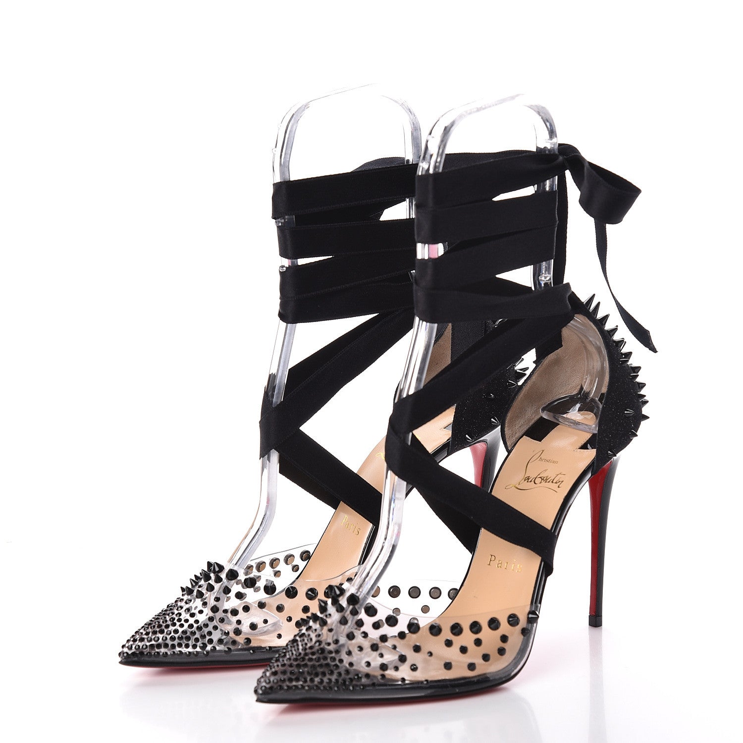 Christian Louboutin PVC Patent Mechante Reine 100 Pumps 39.5 Black 3 of 7
