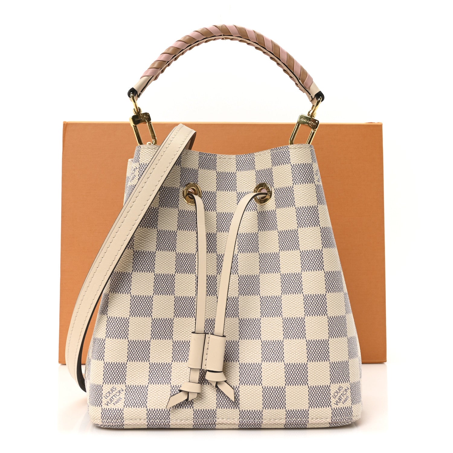 Louis Vuitton Damier Azur Braided Neonoe BB Pink 11 of 11