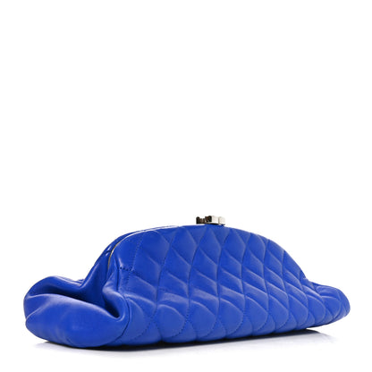 Chanel Lambskin Quilted Timeless Clutch Blue 3 of 10