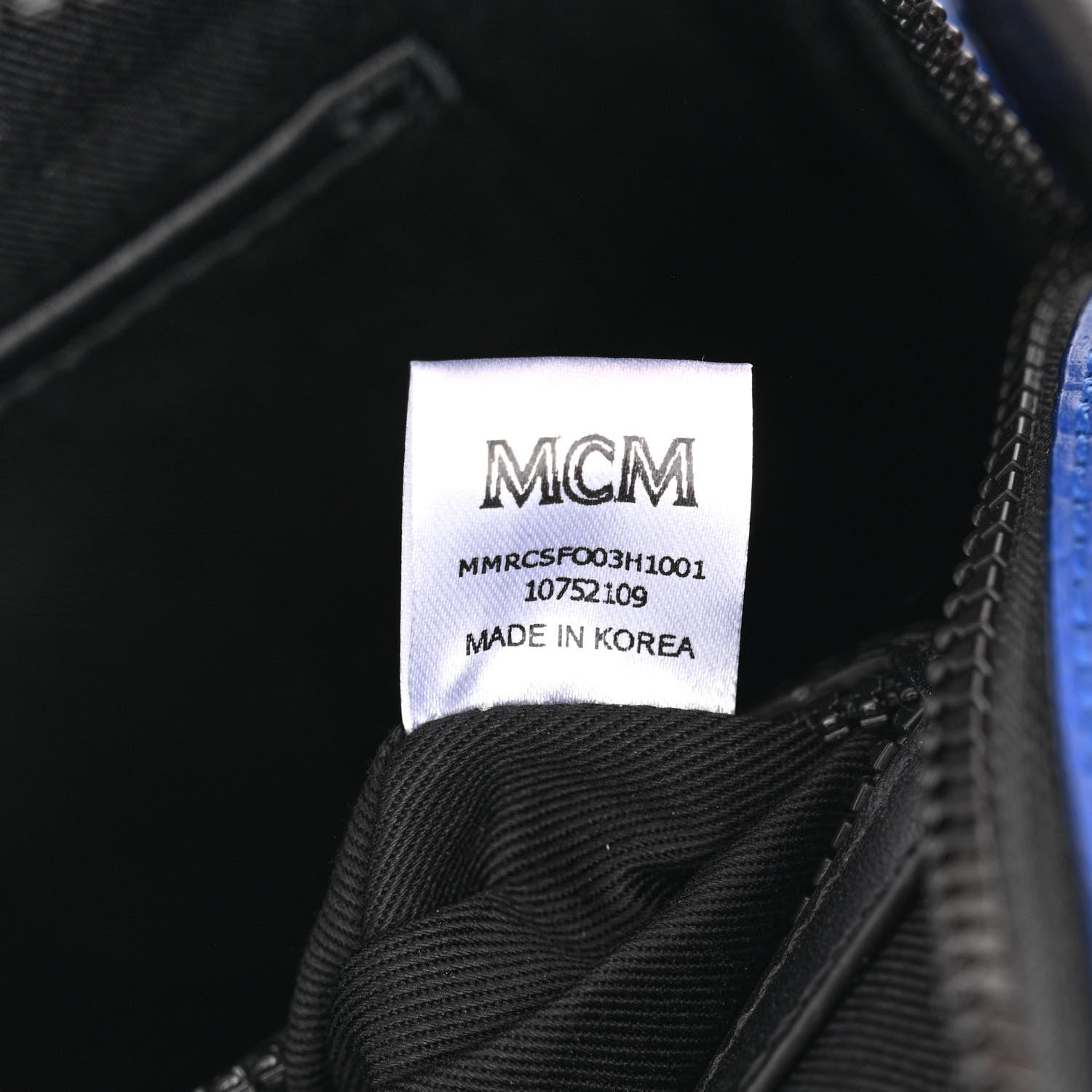 MCM Visetos Surf The Web Crossbody Blue 6 of 9