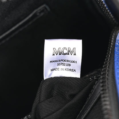 MCM Visetos Surf The Web Crossbody Blue 6 of 9