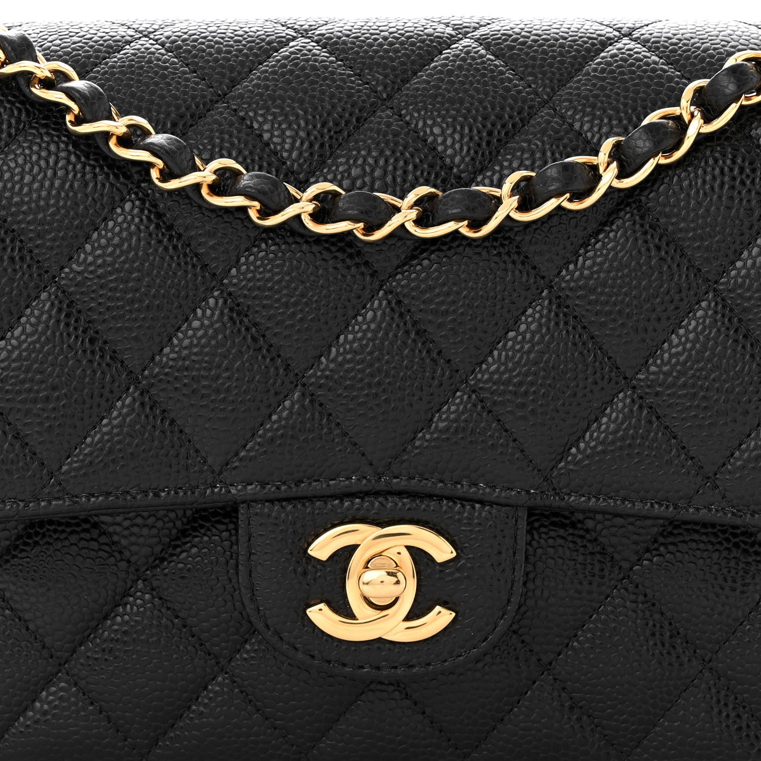 Chanel Caviar Quilted Medium Double Flap Black 8 of 11