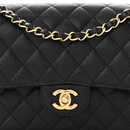 Chanel Caviar Quilted Medium Double Flap Black 8 of 11