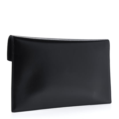 Saint Laurent Smooth Shiny Calfskin Monogram Uptown Pouch Black 3 of 8