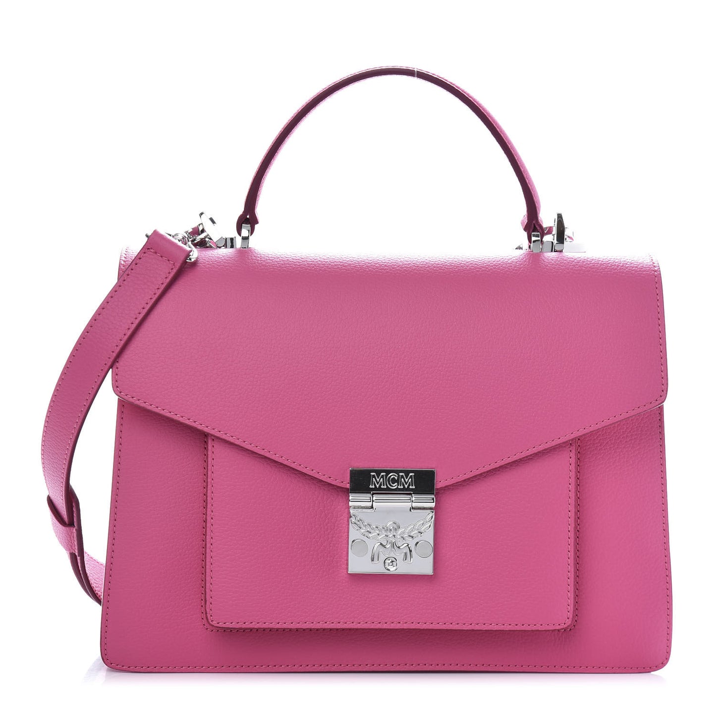Grained Calfskin Medium Patricia Park Avenue Satchel Sugar Pink