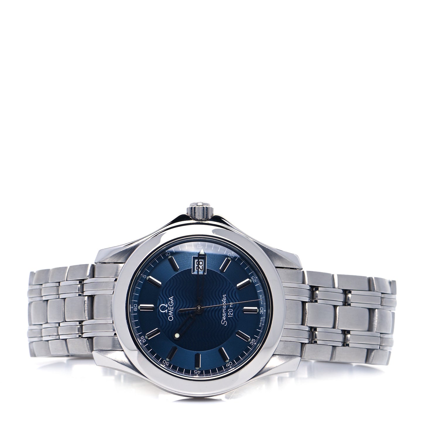 Stainless Steel 36mm Seamaster 120M Quartz Watch Blue 2511.81