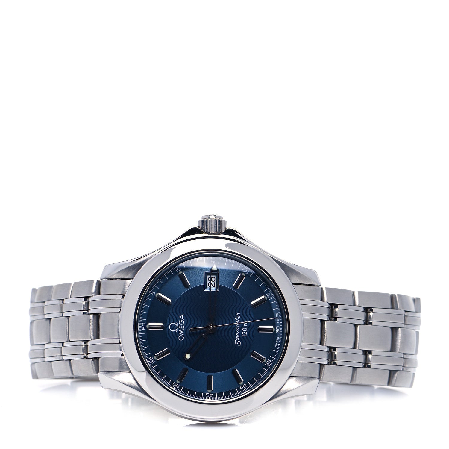 Omega Stainless Steel 36mm Seamaster 120M Quartz Watch Blue 2511.81 2 of 4