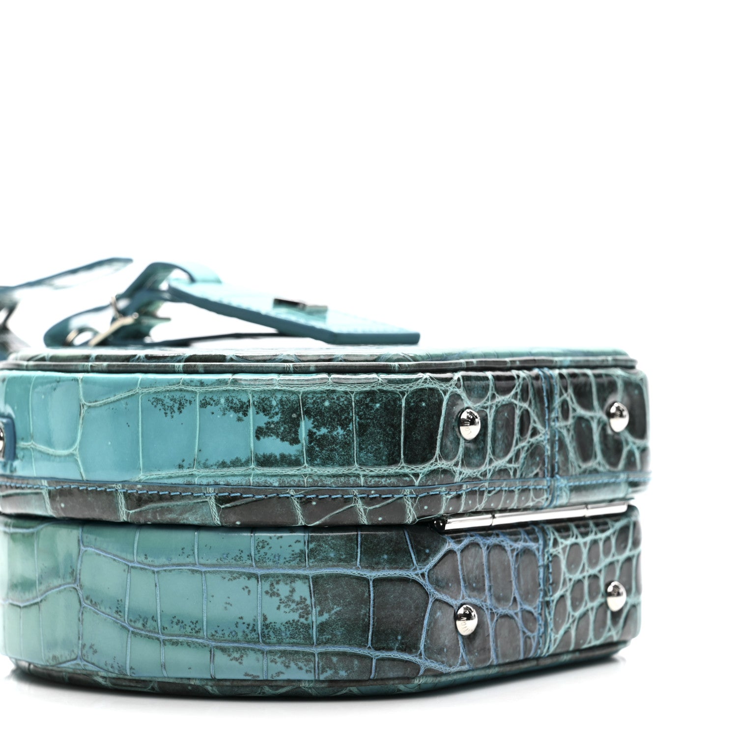 Louis Vuitton Crocodile Petite Boite Chapeau Turquoise 9 of 10