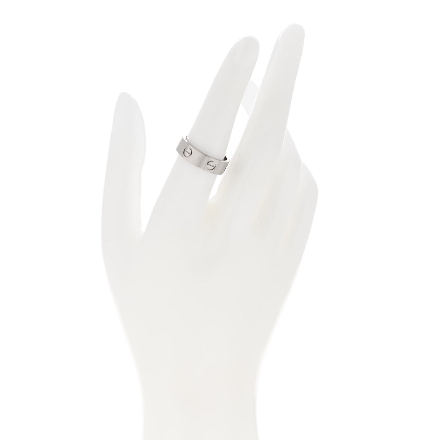 18K White Gold 5.5mm LOVE Ring 54 6.75