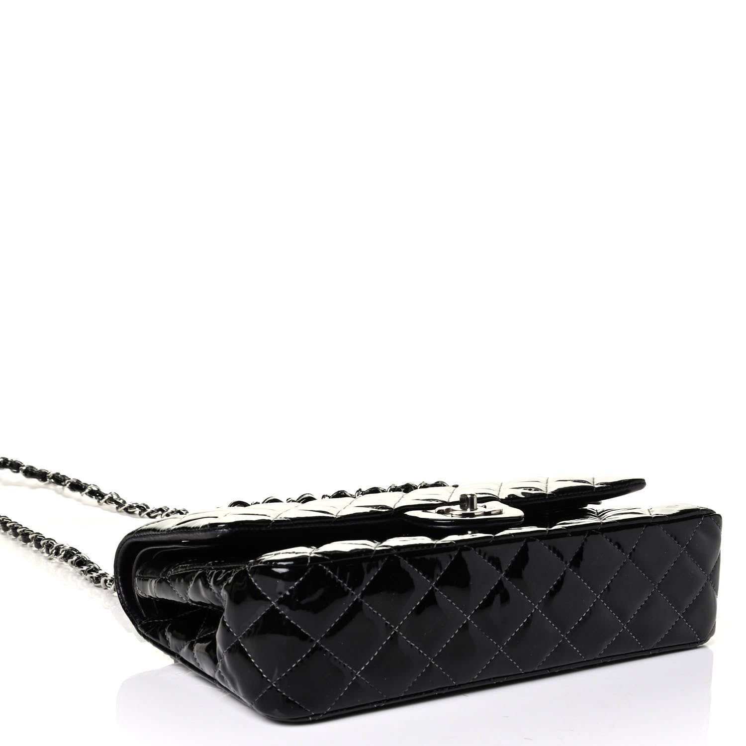 Chanel Patent Quilted Medium Double Flap Black 3 of 6