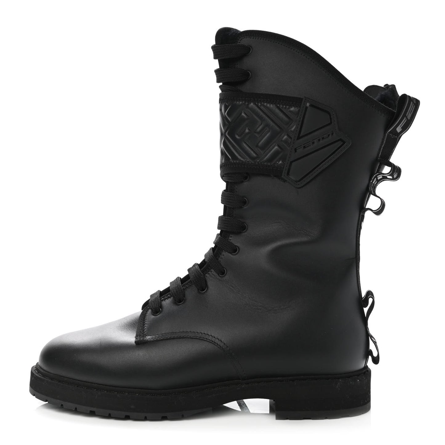 Nappa FF Embossed Womens Boots 38 Black