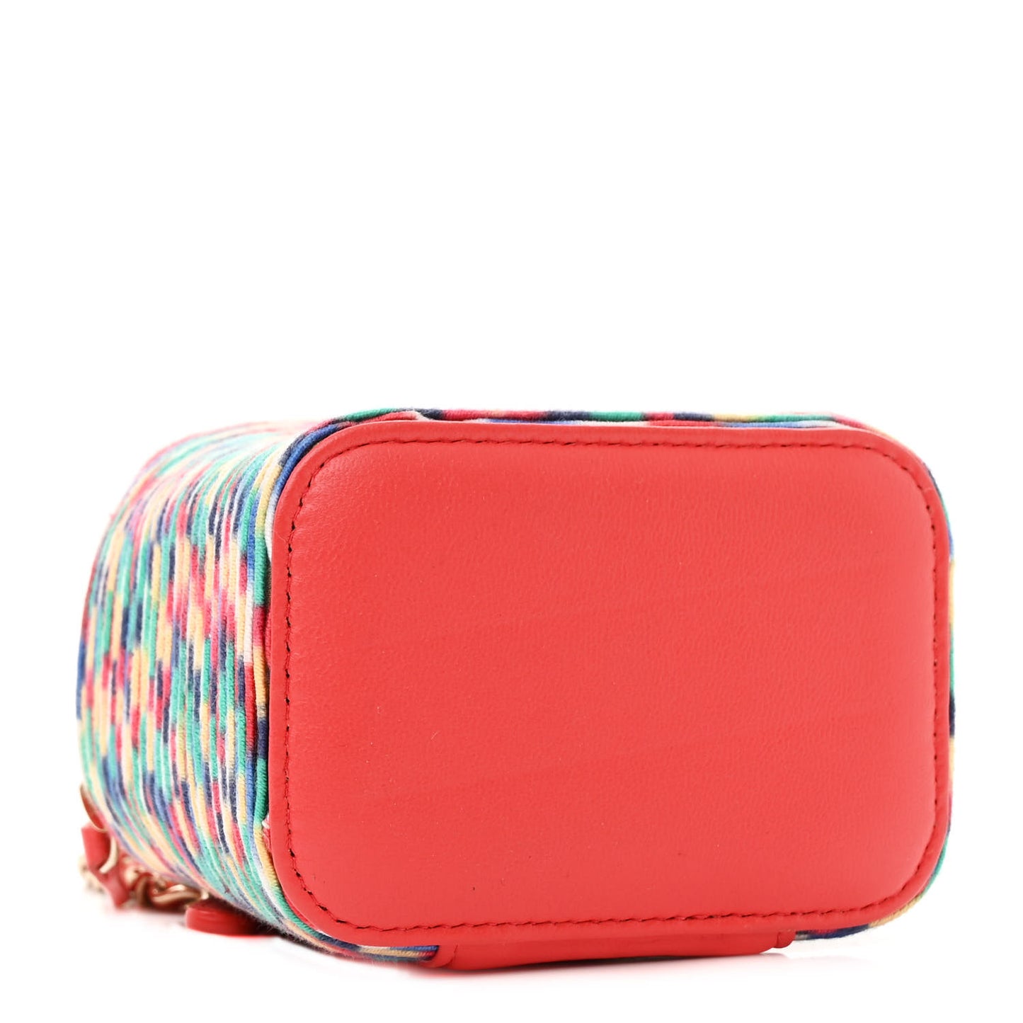 Embroidered Thread Mini Vanity With Chain Multicolor