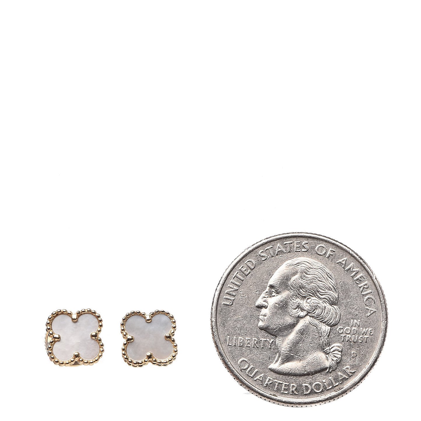 18K Yellow Gold Mother of Pearl Sweet Alhambra Earrings