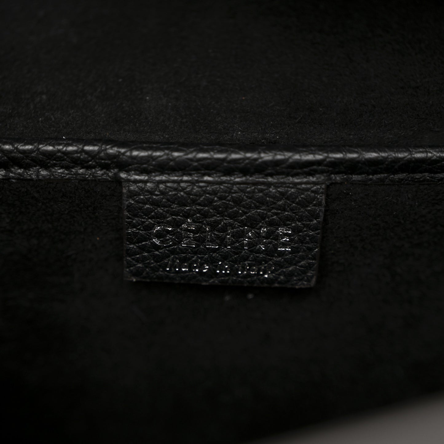 Drummed Calfskin Nano Luggage Black