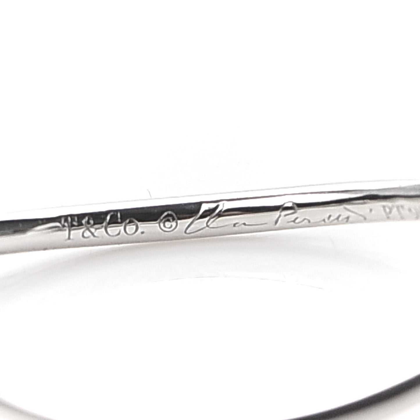 Platinum Diamond Elsa Peretti Single-Row Wave Ring 49 5