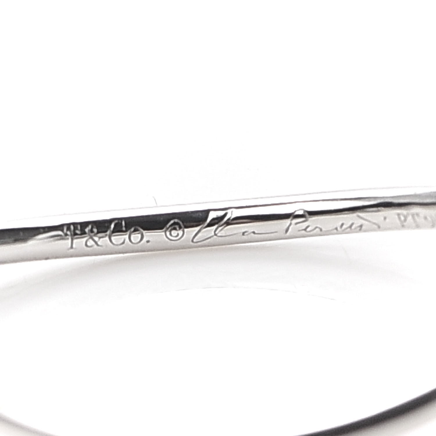 Tiffany Platinum Diamond Elsa Peretti Single-Row Wave Ring 49 5 4 of 4