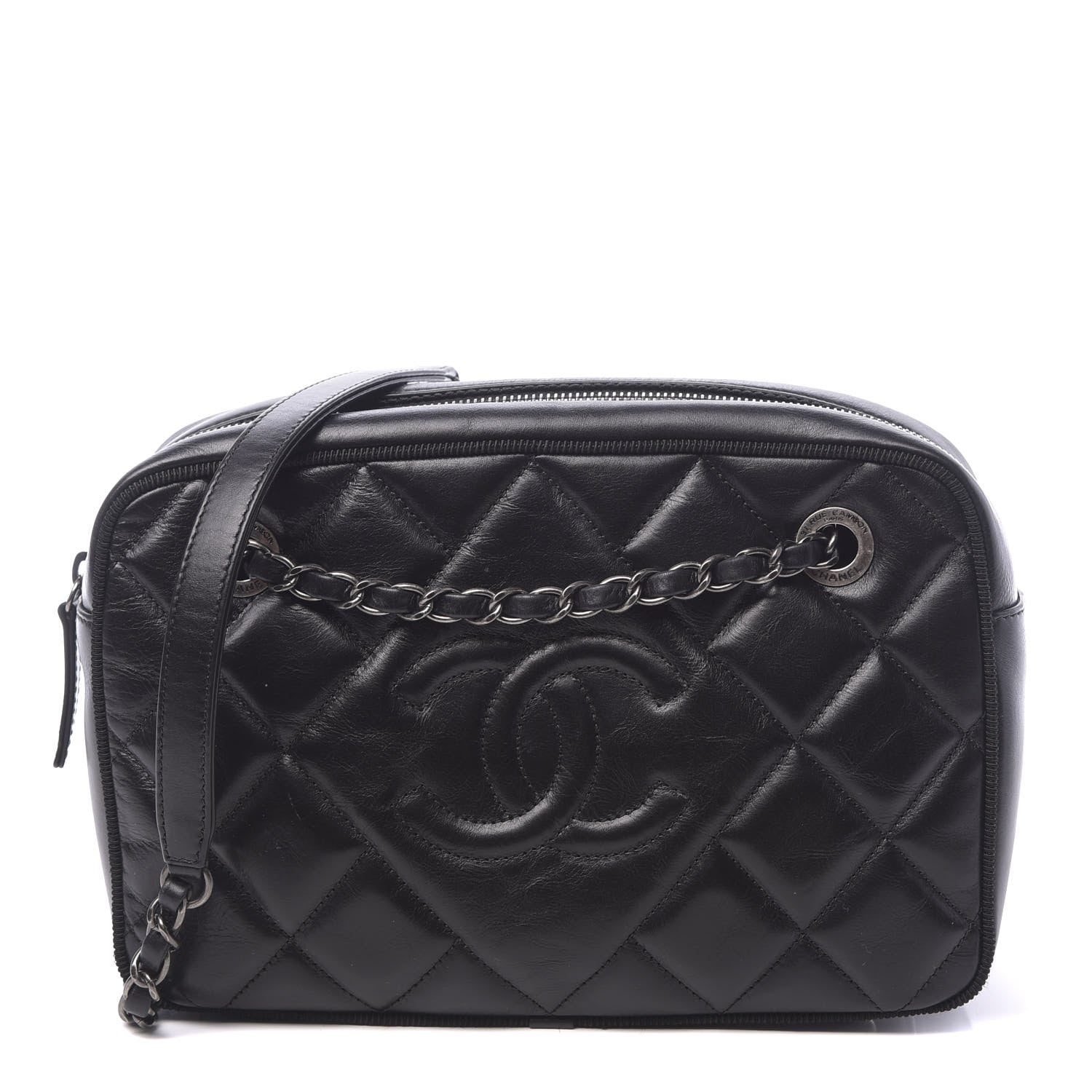 Chanel Calfskin Quilted Small Ballerine Camera Case Black 1 of 11