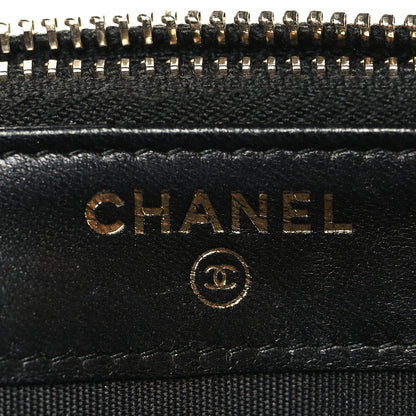 Chanel Goatskin Enamel Quilted Small Clutch With Chain Black 8 of 12