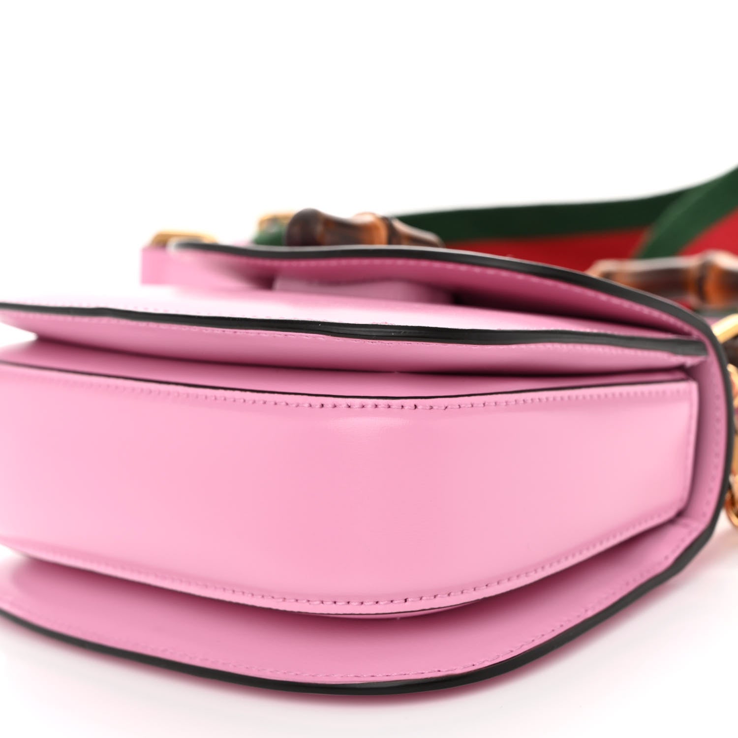 Gucci Boarded Dyana Lux Calfskin Web Mini Bamboo 1947 Top Handle Bag Nice Pink 9 of 9