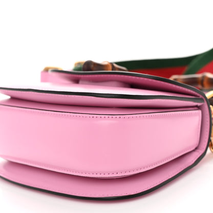 Gucci Boarded Dyana Lux Calfskin Web Mini Bamboo 1947 Top Handle Bag Nice Pink 9 of 9