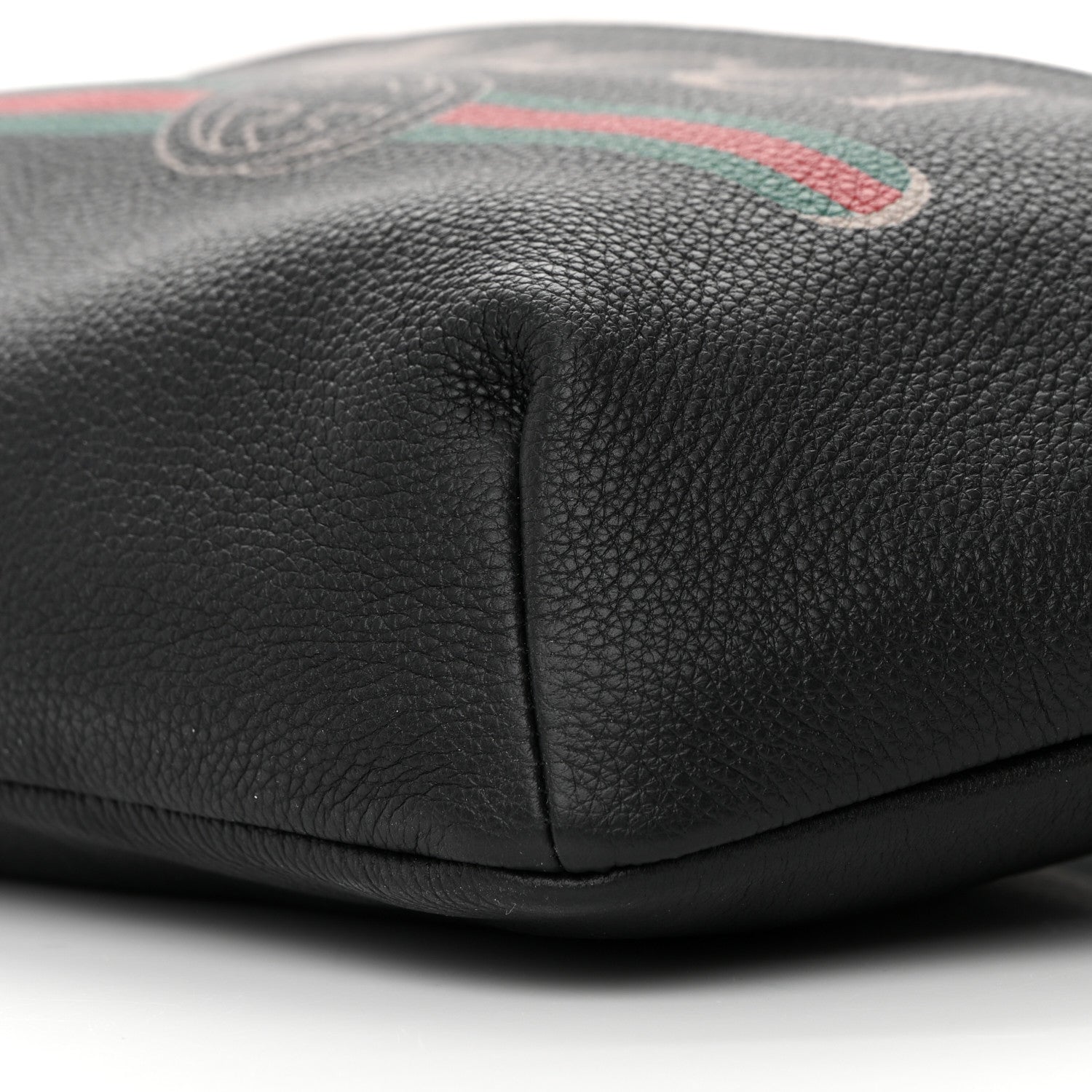 Gucci Grained Calfskin Logo Belt Bag Black 10 of 12