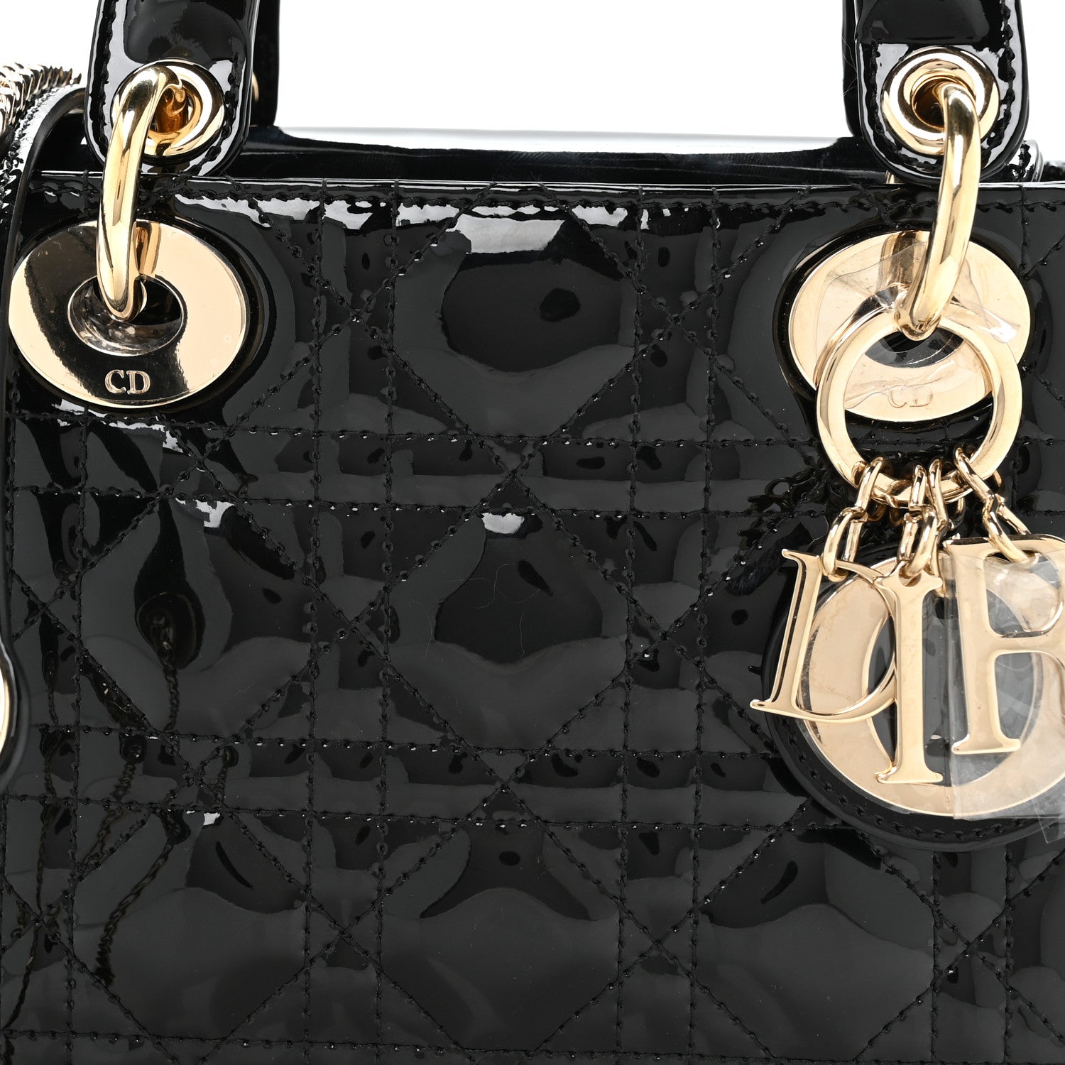 Christian Dior Patent Cannage Mini Lady Dior Black 1833022
