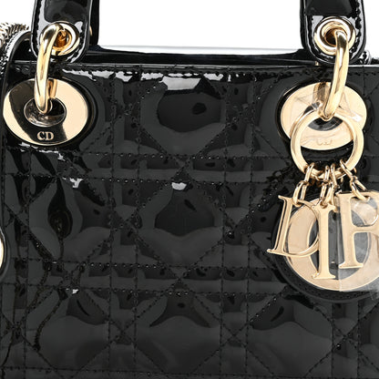 Christian Dior Patent Cannage Mini Lady Dior Black 8 of 11