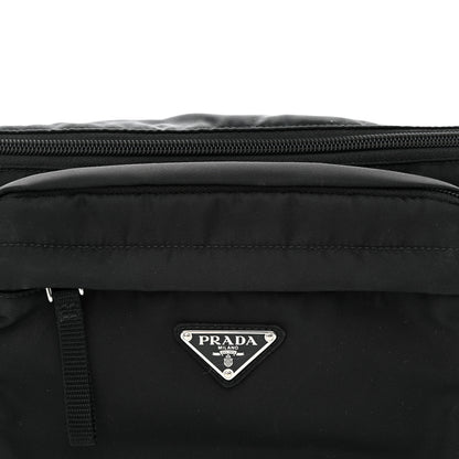 Prada Tessuto Nylon Double Pocket Belt Bag Black 10 of 15