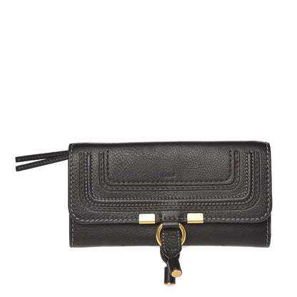 Chloe Calfskin Marcie Continental Flap Wallet Black 1 of 7