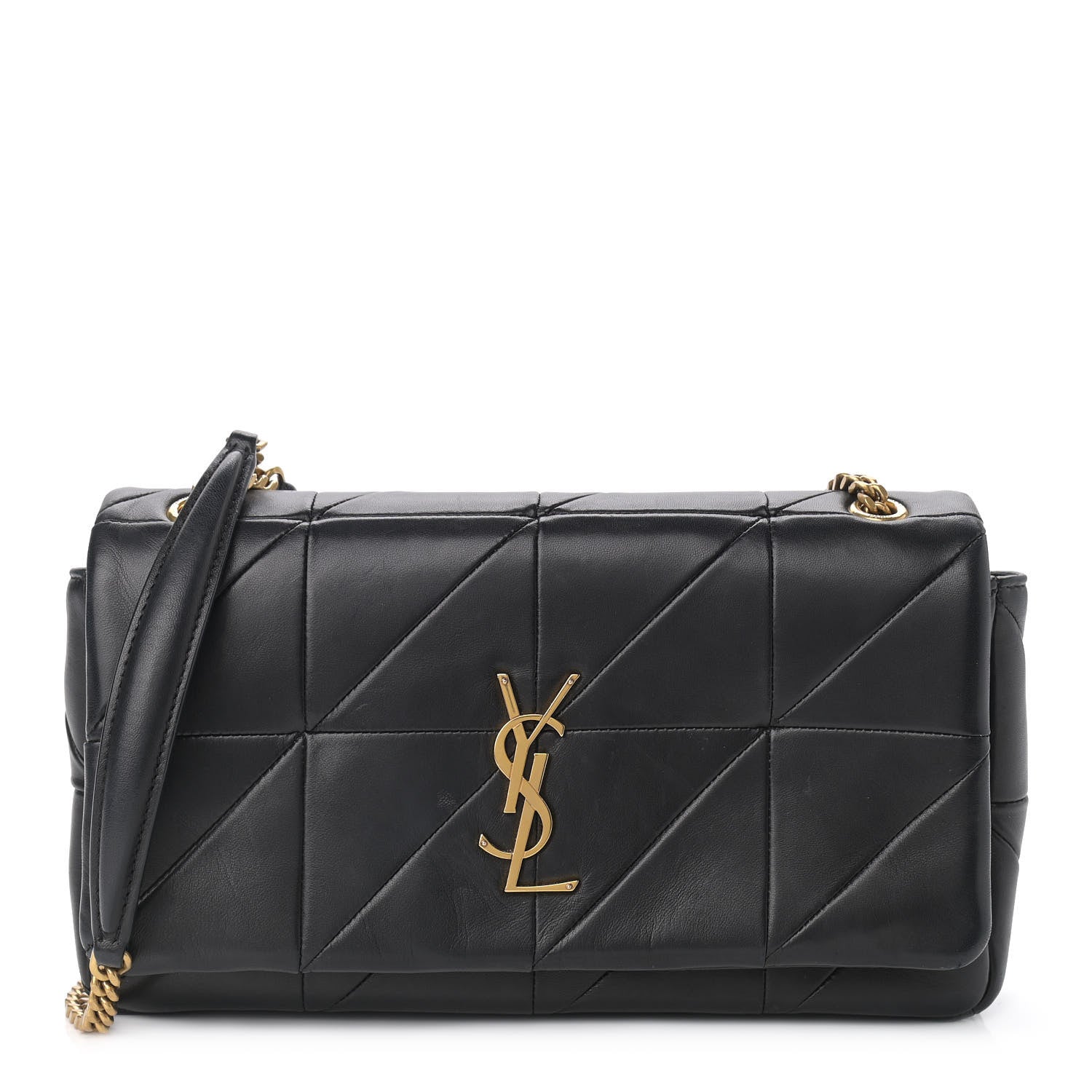 Saint Laurent Lambskin Patchwork Monogram Medium Jamie Black 1 of 13
