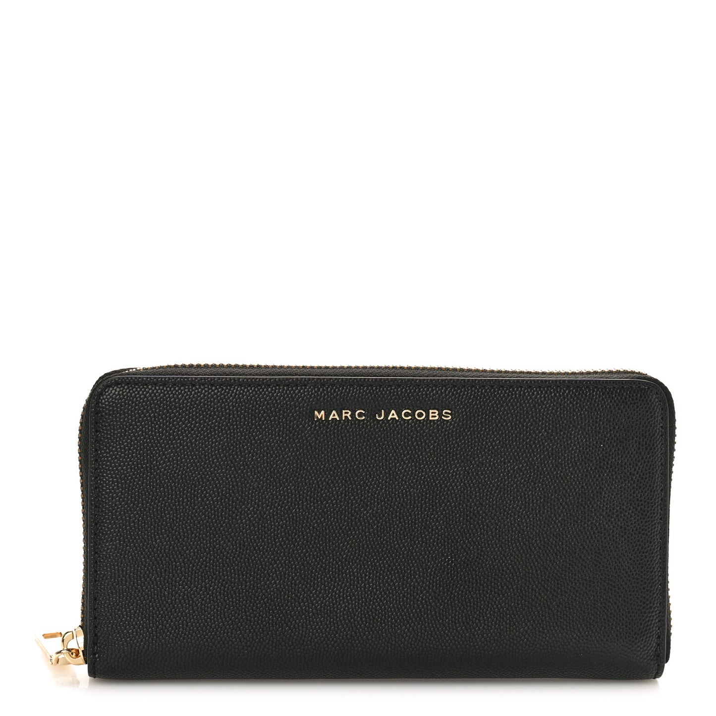 Calfskin Long Zip Around Wallet Black