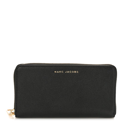 Marc Jacobs Calfskin Long Zip Around Wallet Black 1 of 8