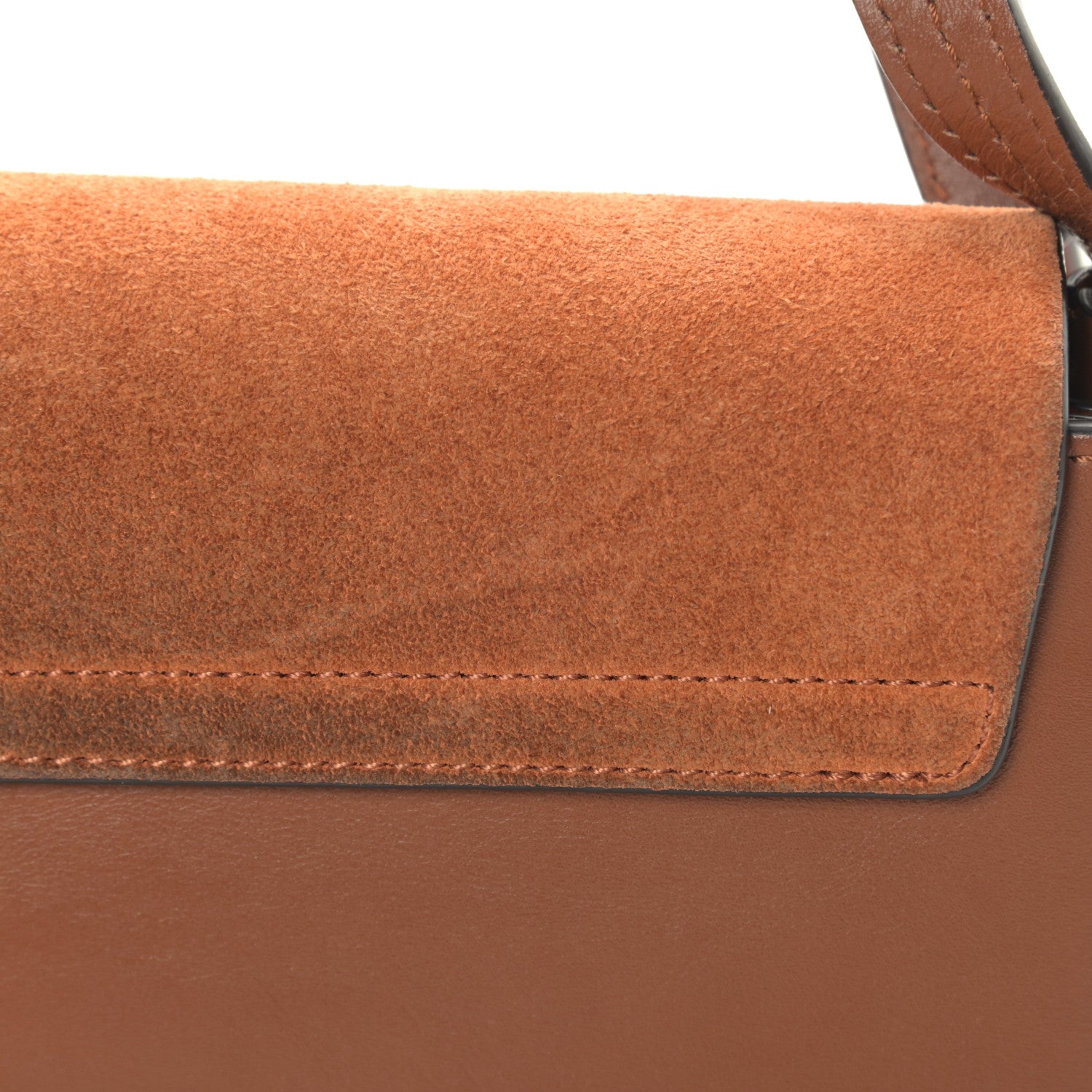 Chloe Suede Calfskin Small Faye Shoulder Bag Tobacco 13 of 13