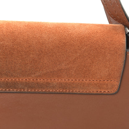 Chloe Suede Calfskin Small Faye Shoulder Bag Tobacco 13 of 13