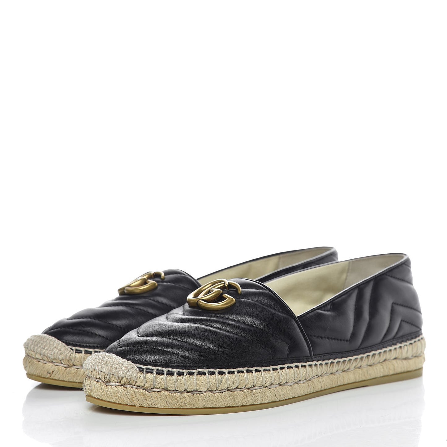 Nappa Matelasse GG Marmont Espadrilles 40 Black