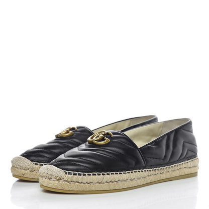 Gucci Nappa Matelasse GG Marmont Espadrilles 40 Black 3 of 15