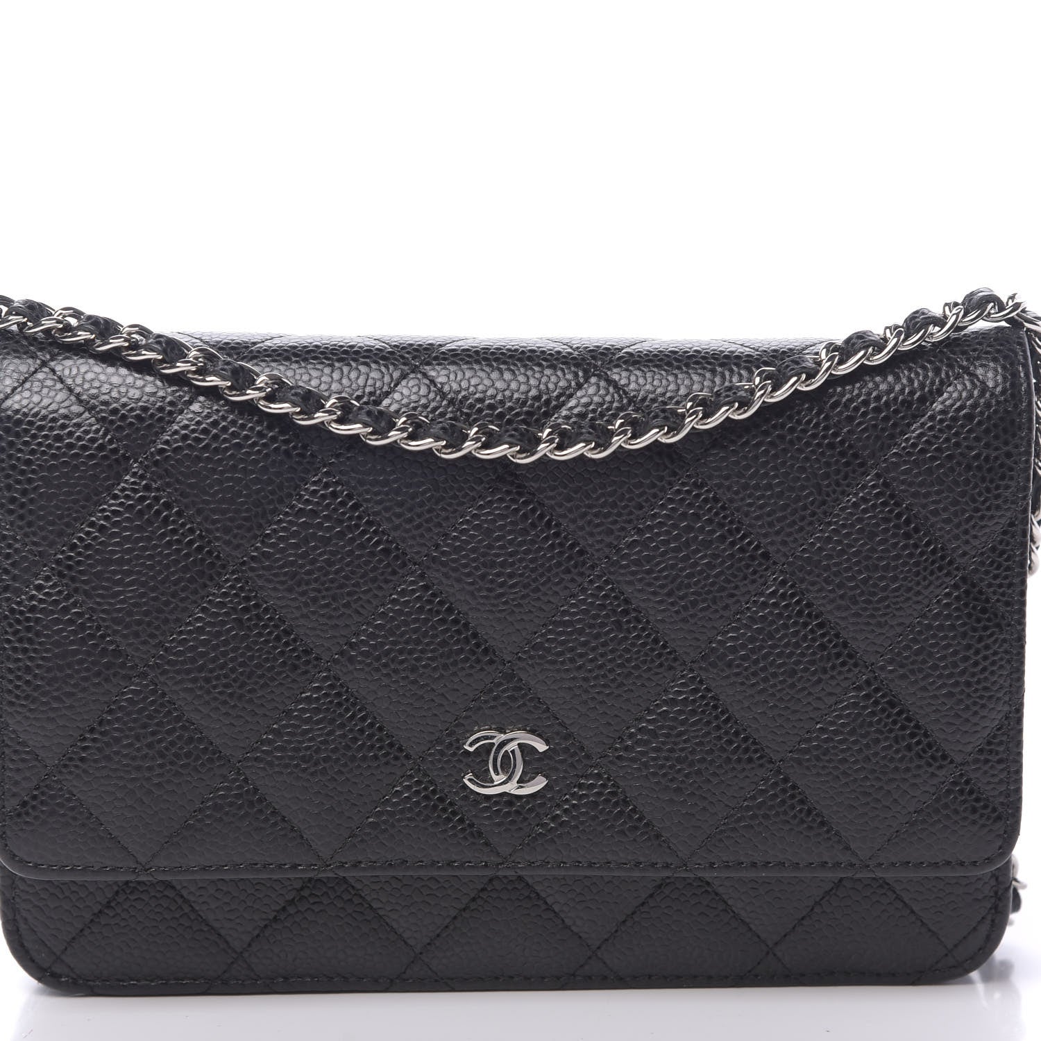 Chanel Caviar Quilted Wallet On Chain WOC Black 9 of 12