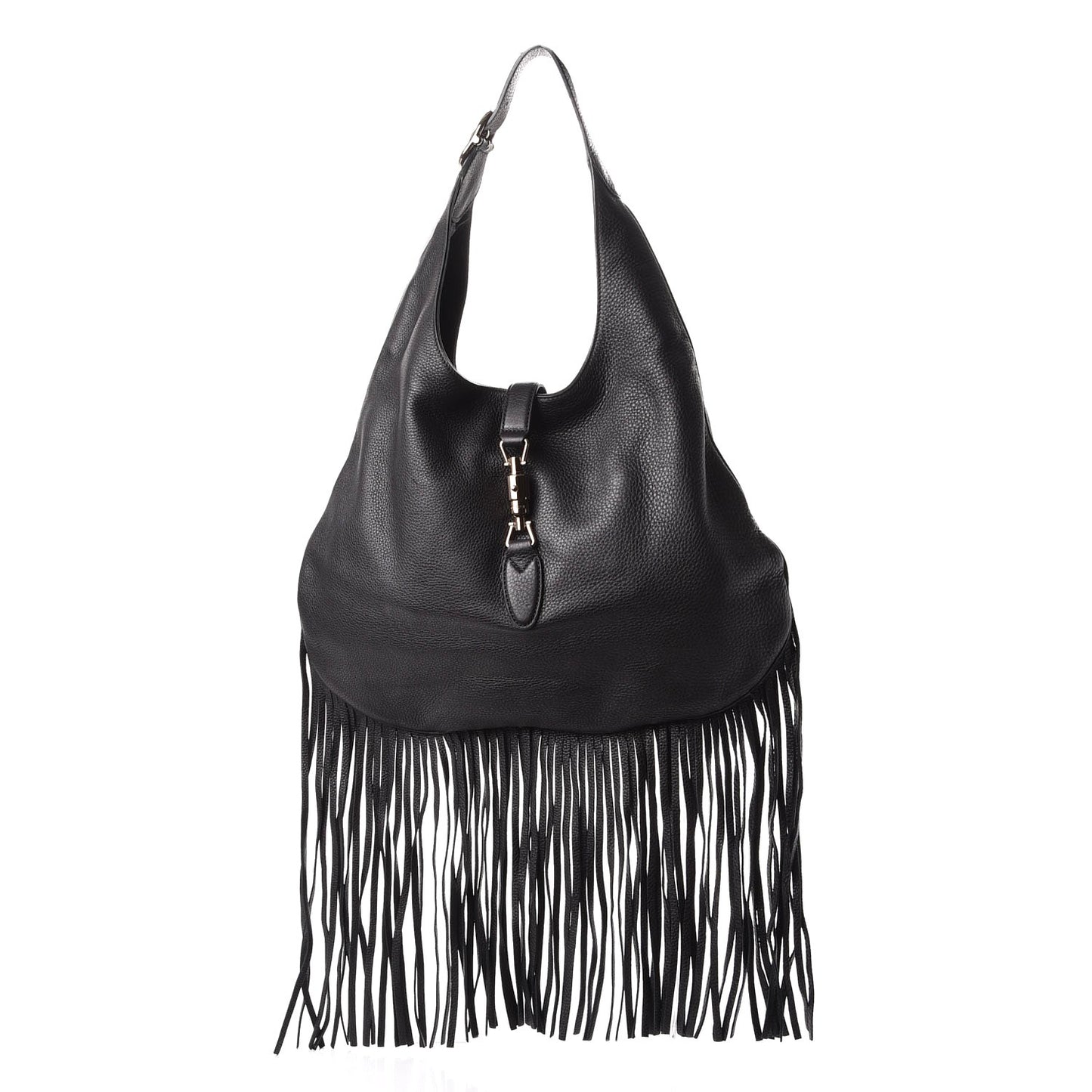 Cellarius Large New Jackie Nouveau Fringe Hobo Black