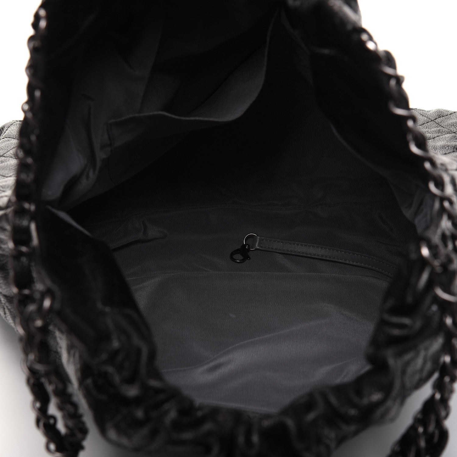 Chanel Distressed Glazed Caviar Quilted Large Elastic Tote Black 5 of 14