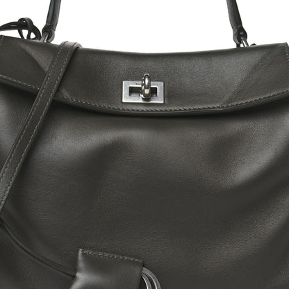 Balenciaga Natural Smooth Calfskin Mini Rodeo Top Handle Handbag Grey 8 of 10