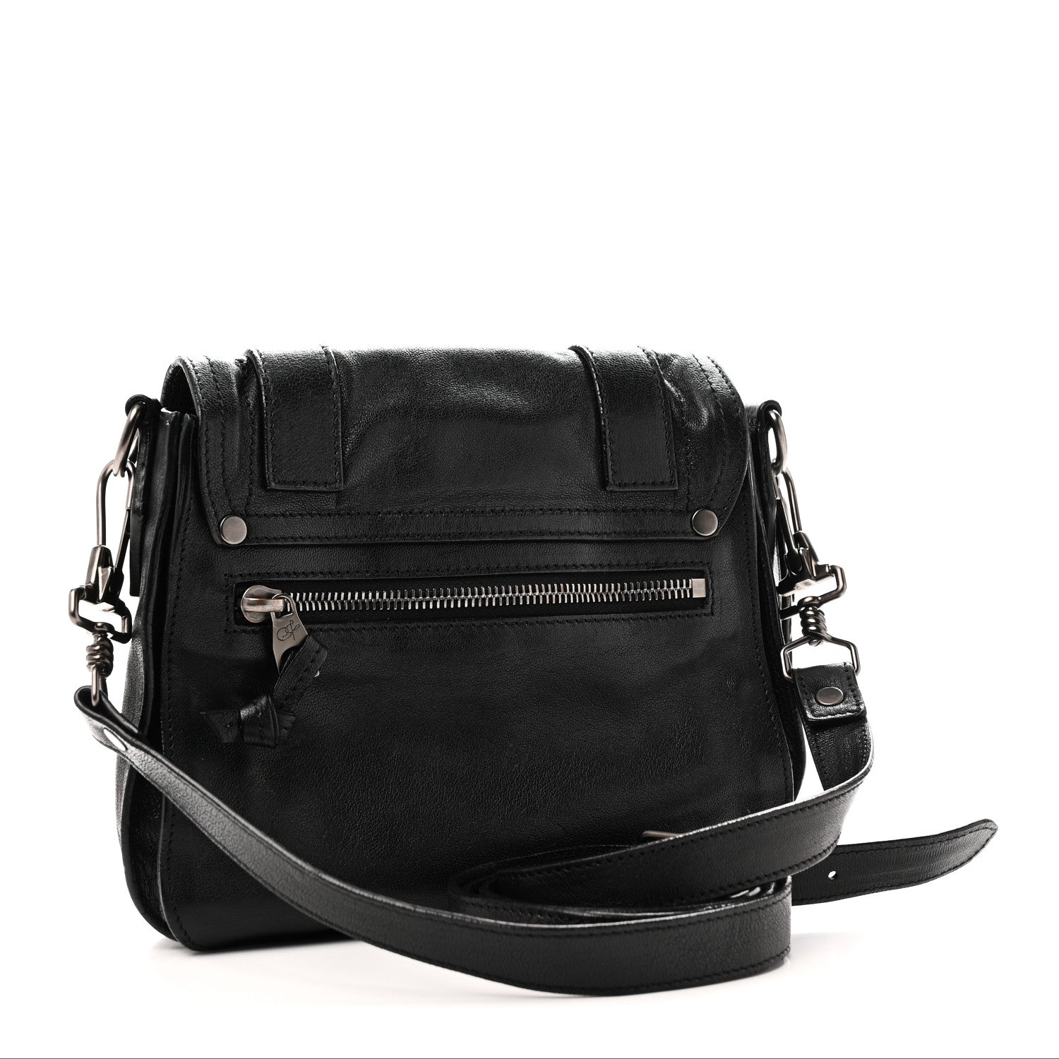Proenza Schouler Lambskin PS1 Pouch Messenger Black 3 of 11