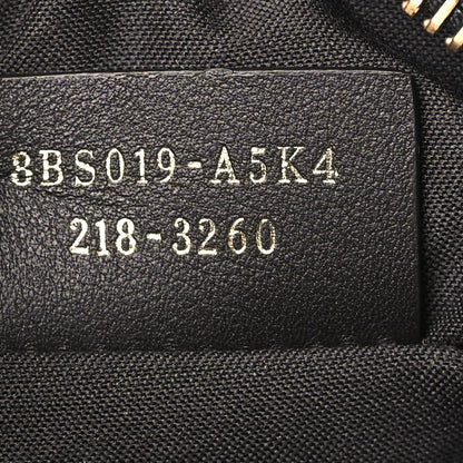 Fendi Glazed Fabric Vitello Century FF 1974 Stamp Patch Mini Camera Case Mogano Panna Black 8 of 9